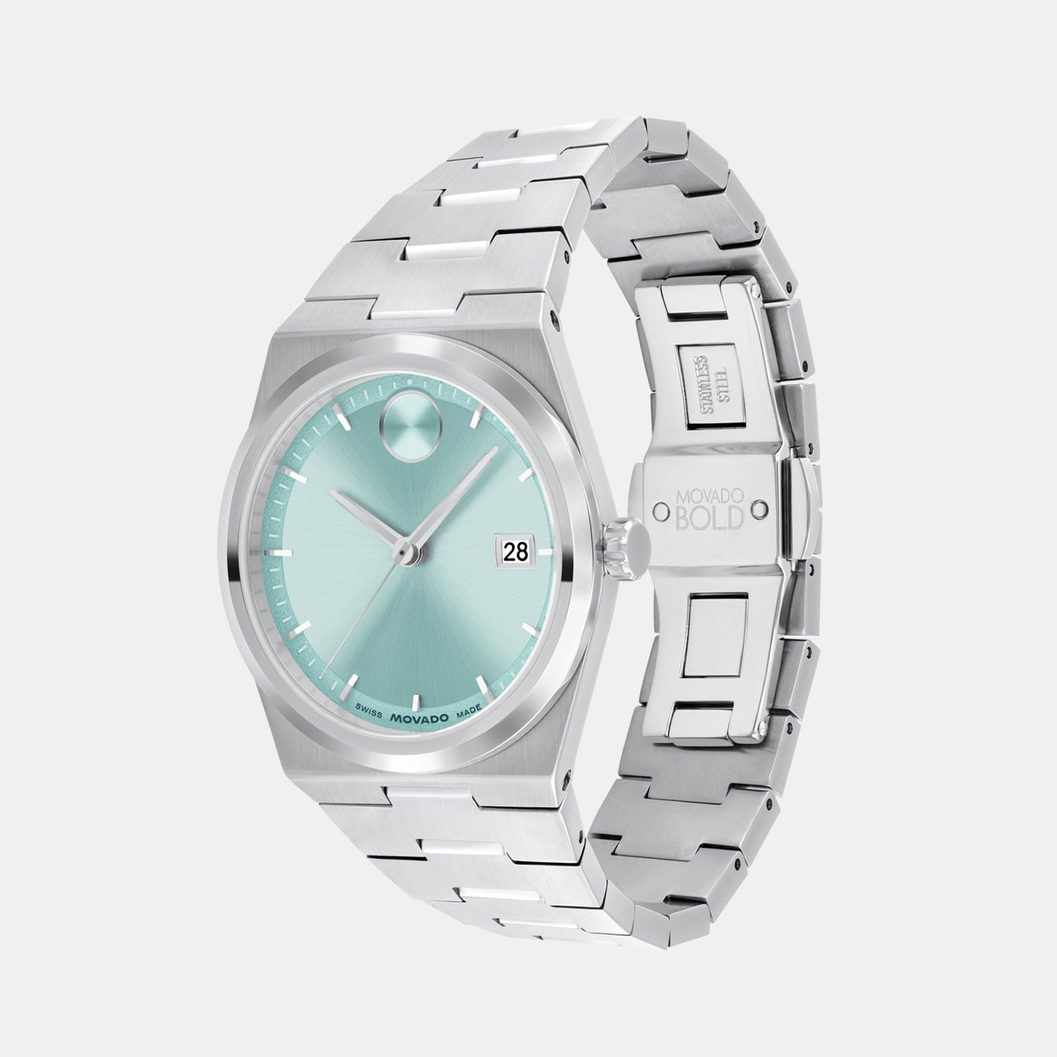 Bold Women Quartz Blue Dial Analog Stainless Steel Watch 3601186