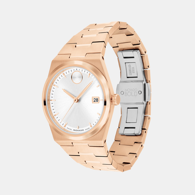Bold Women Quartz White Dial Analog Stainless Steel Watch 3601188
