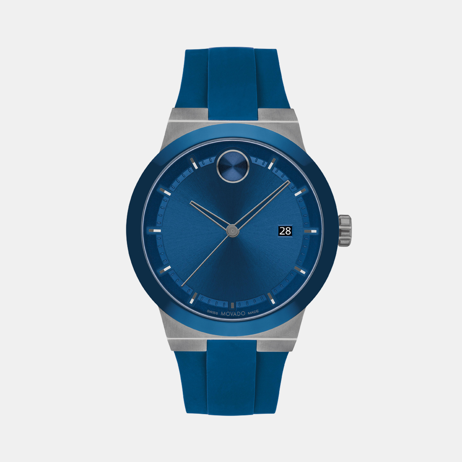 Bold Men Quartz Blue Dial Analog Silicone Watch 3601192