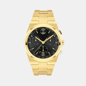 Bold Quest Men Quartz Black Dial Chronograph Stainless Steel Watch 3601198