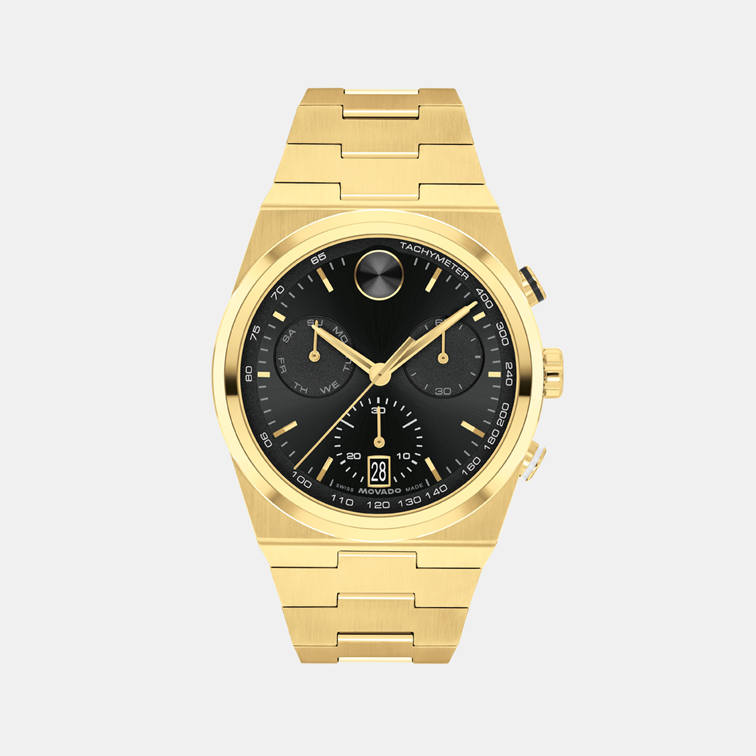 Bold Quest Men Quartz Black Dial Chronograph Stainless Steel Watch 3601198