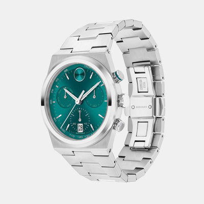 Bold Quest Men Quartz Green Dial Chronograph Stainless Steel Watch 3601200