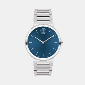 Bold Men Quartz Blue Dial Analog Stainless Steel Watch 3601201