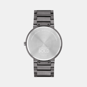 Bold Men Quartz Clay Dial Analog Stainless Steel Watch 3601202