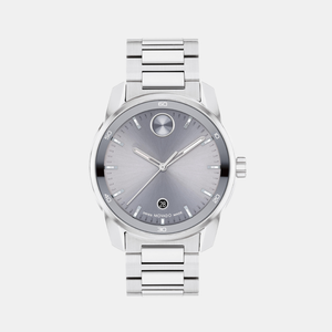 Bold Men Quartz Grey Dial Analog Stainless Steel Watch 3601204