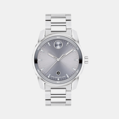 Bold Men Quartz Grey Dial Analog Stainless Steel Watch 3601204