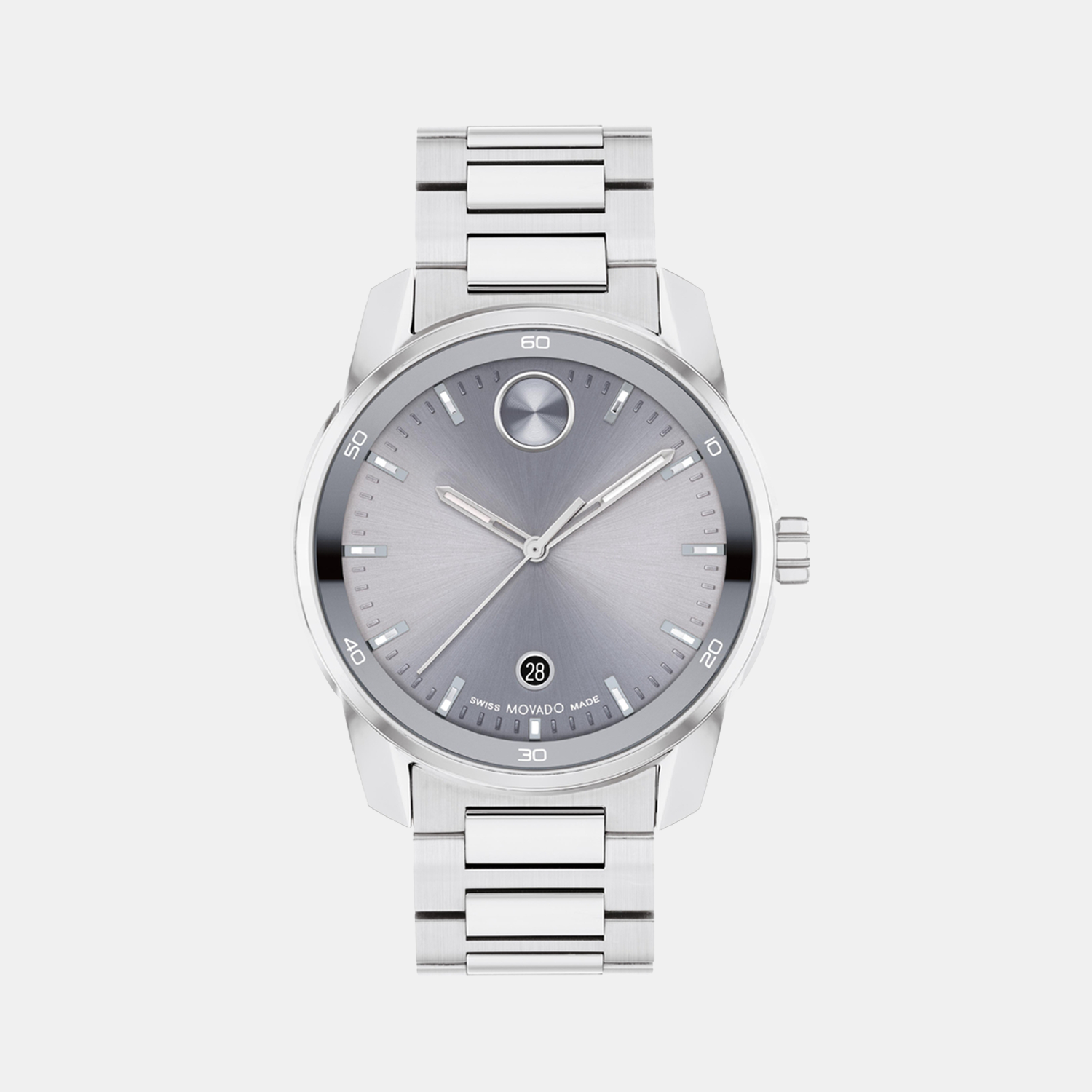 Bold Men Quartz Grey Dial Analog Stainless Steel Watch 3601204