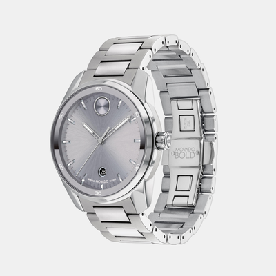 Bold Men Quartz Grey Dial Analog Stainless Steel Watch 3601204