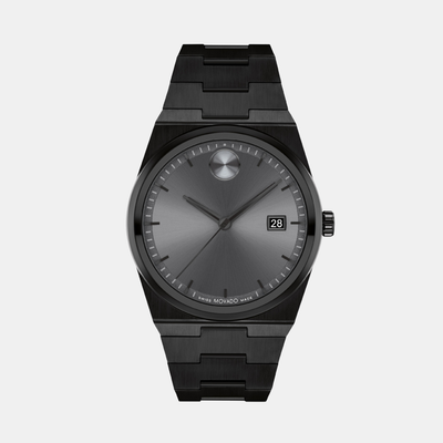 Bold Quest Men Quartz Grey Dial Analog Stainless Steel Watch 3601224