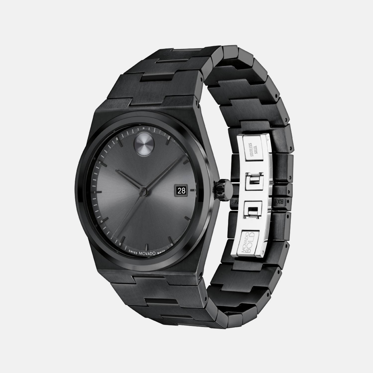 Bold Quest Men Quartz Grey Dial Analog Stainless Steel Watch 3601224