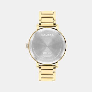 Bold Women Quartz Light Gold Dial Analog Stainless Steel Watch 3601225
