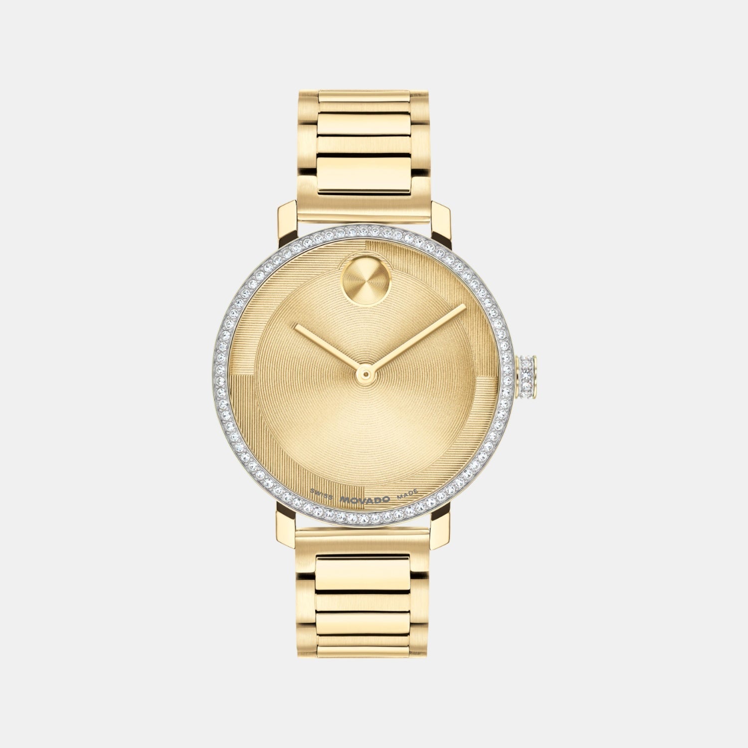 Bold Women Quartz Light Gold Dial Analog Stainless Steel Watch 3601225