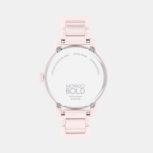 Bold Women Quartz Pink Dial Analog Stainless Steel Watch 3601234