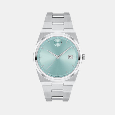 Bold Men Quartz Blue Seafoam Dial Analog Stainless Steel Watch 3601243