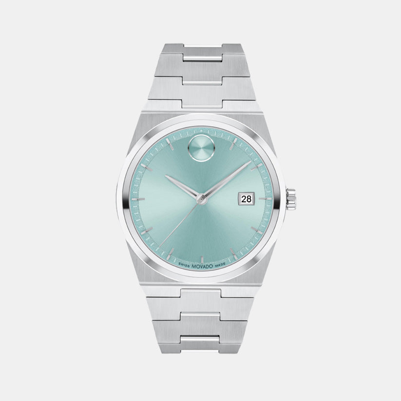 Bold Men Quartz Blue Seafoam Dial Analog Stainless Steel Watch 3601243