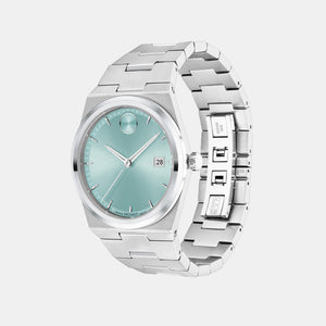 Bold Men Quartz Blue Seafoam Dial Analog Stainless Steel Watch 3601243