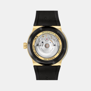 Bold Men Automatic Transparent Dial Analog Rubber Watch 3601247