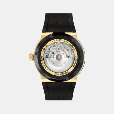 Bold Men Automatic Transparent Dial Analog Rubber Watch 3601247