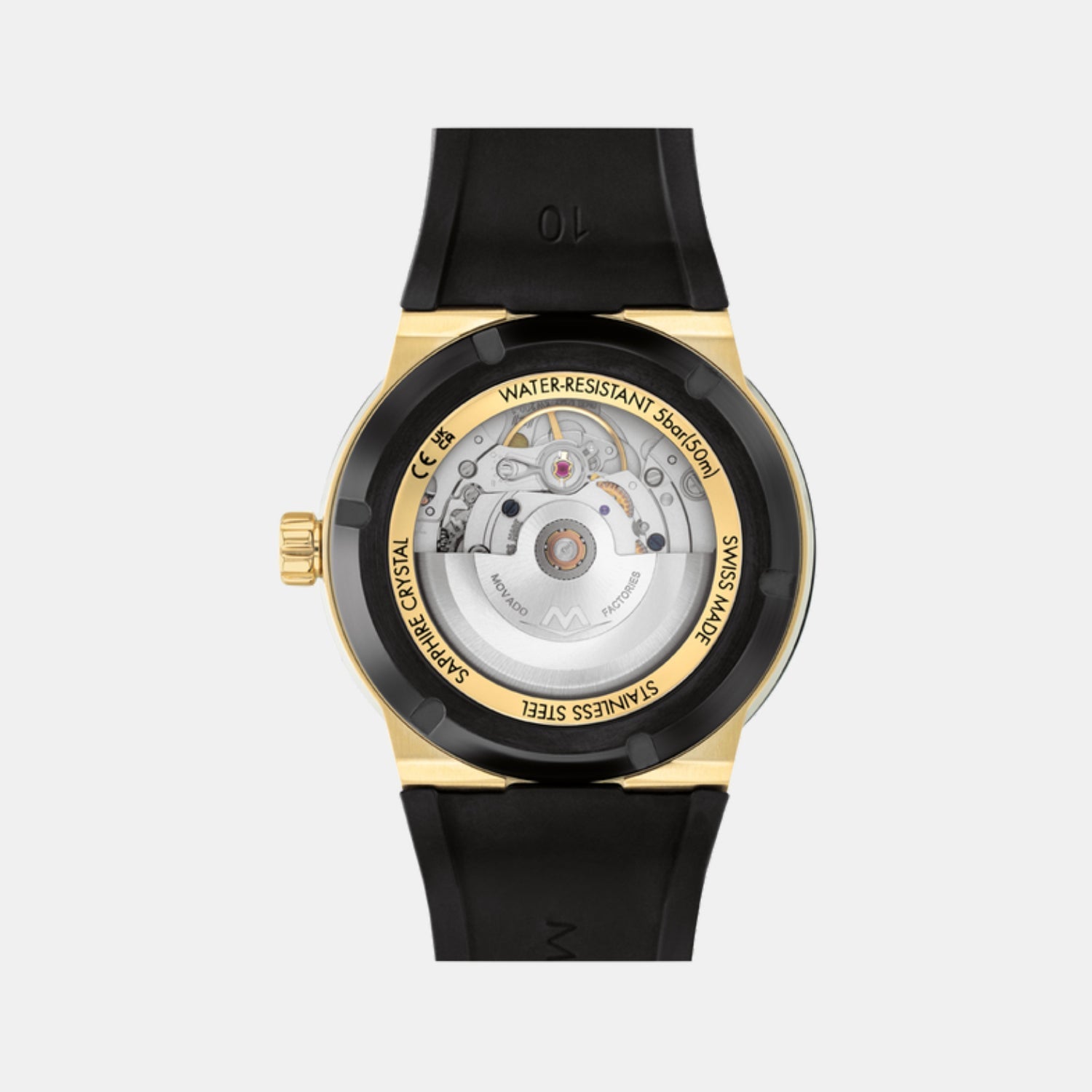 Bold Men Automatic Transparent Dial Analog Rubber Watch 3601247