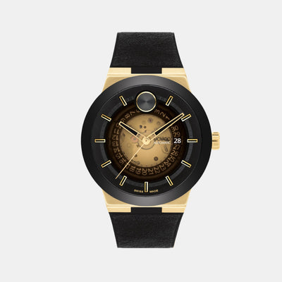 Bold Men Automatic Transparent Dial Analog Rubber Watch 3601247