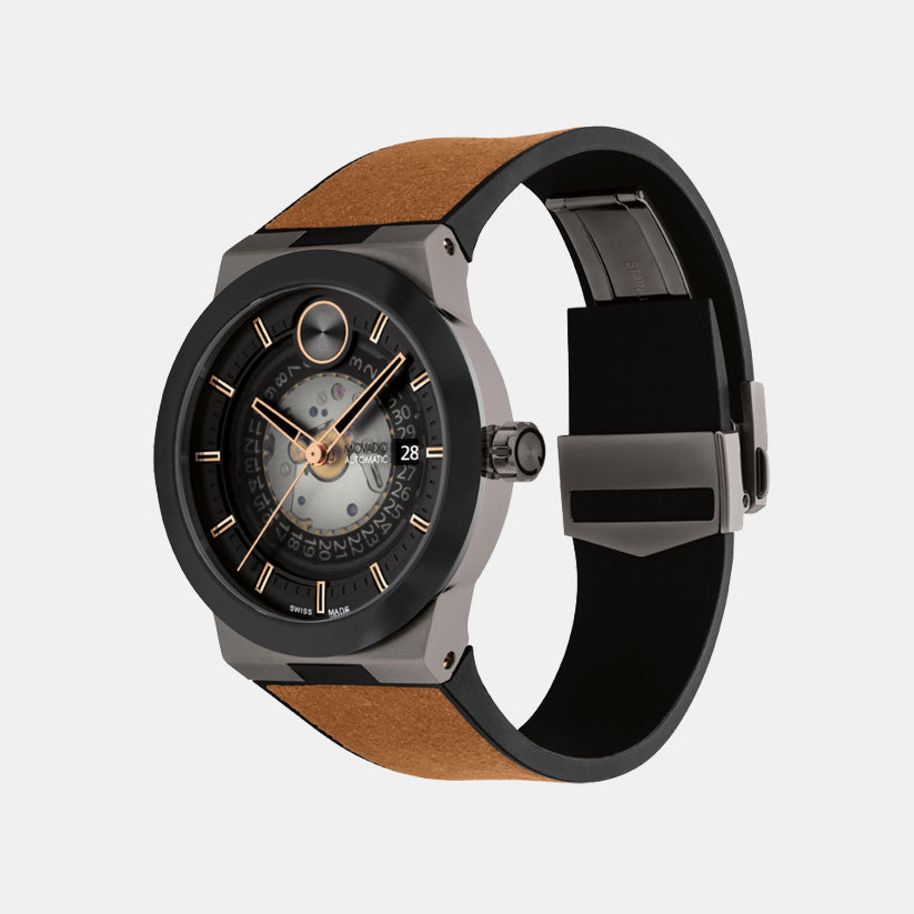 Bold Men Automatic Black Dial Analog Rubber Watch 3601248