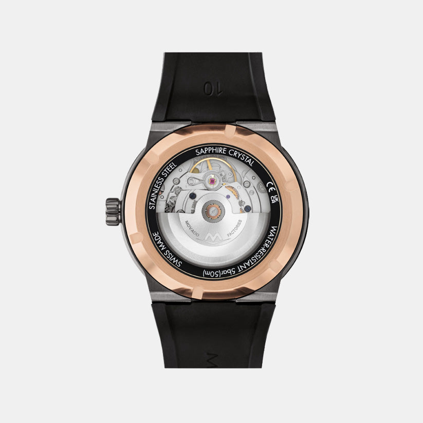 Bold Men Automatic Black Dial Analog Rubber Watch 3601248