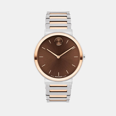 Bold Men Quartz Caffeine Dial Analog Stainless Steel Watch 3601267