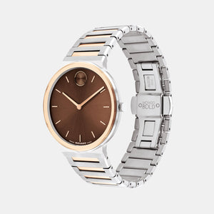 Bold Men Quartz Caffeine Dial Analog Stainless Steel Watch 3601267