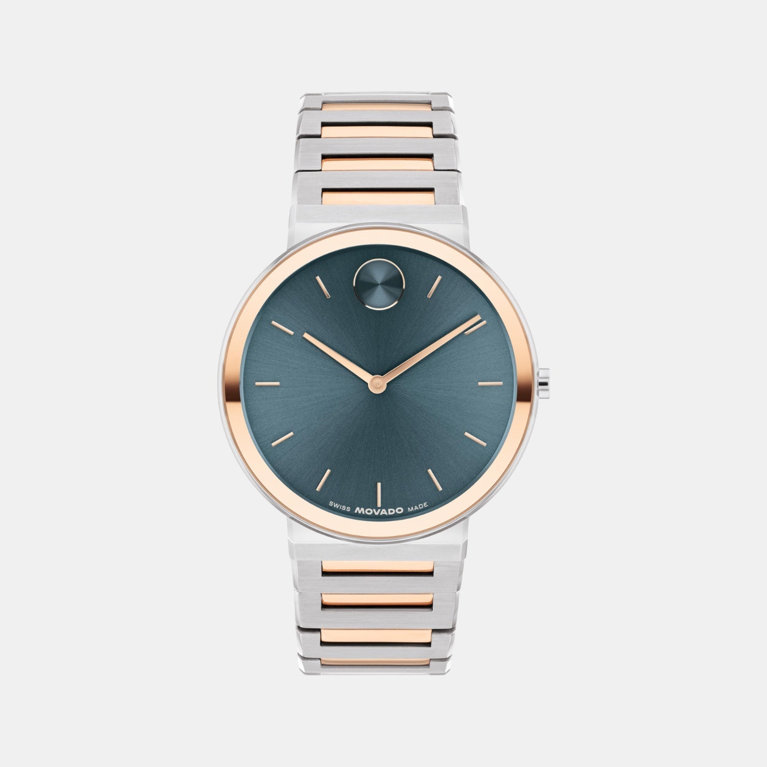 Bold Men Quartz Teal Dial Analog Stainless Steel Watch 3601268