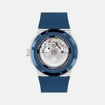 Bold Men Automatic Transparent Dial Analog Rubber Watch 3601276