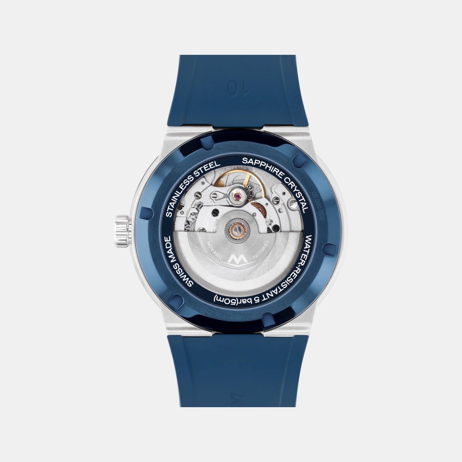 Bold Men Automatic Transparent Dial Analog Rubber Watch 3601276