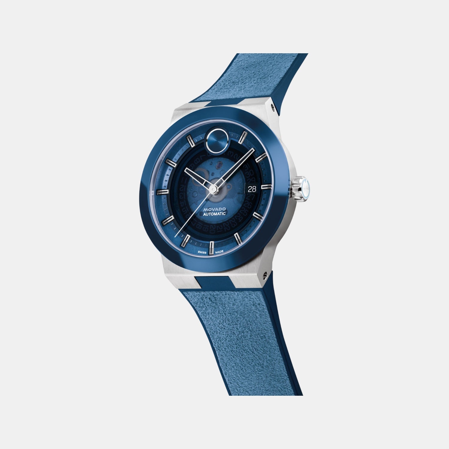 Bold Men Automatic Transparent Dial Analog Rubber Watch 3601276