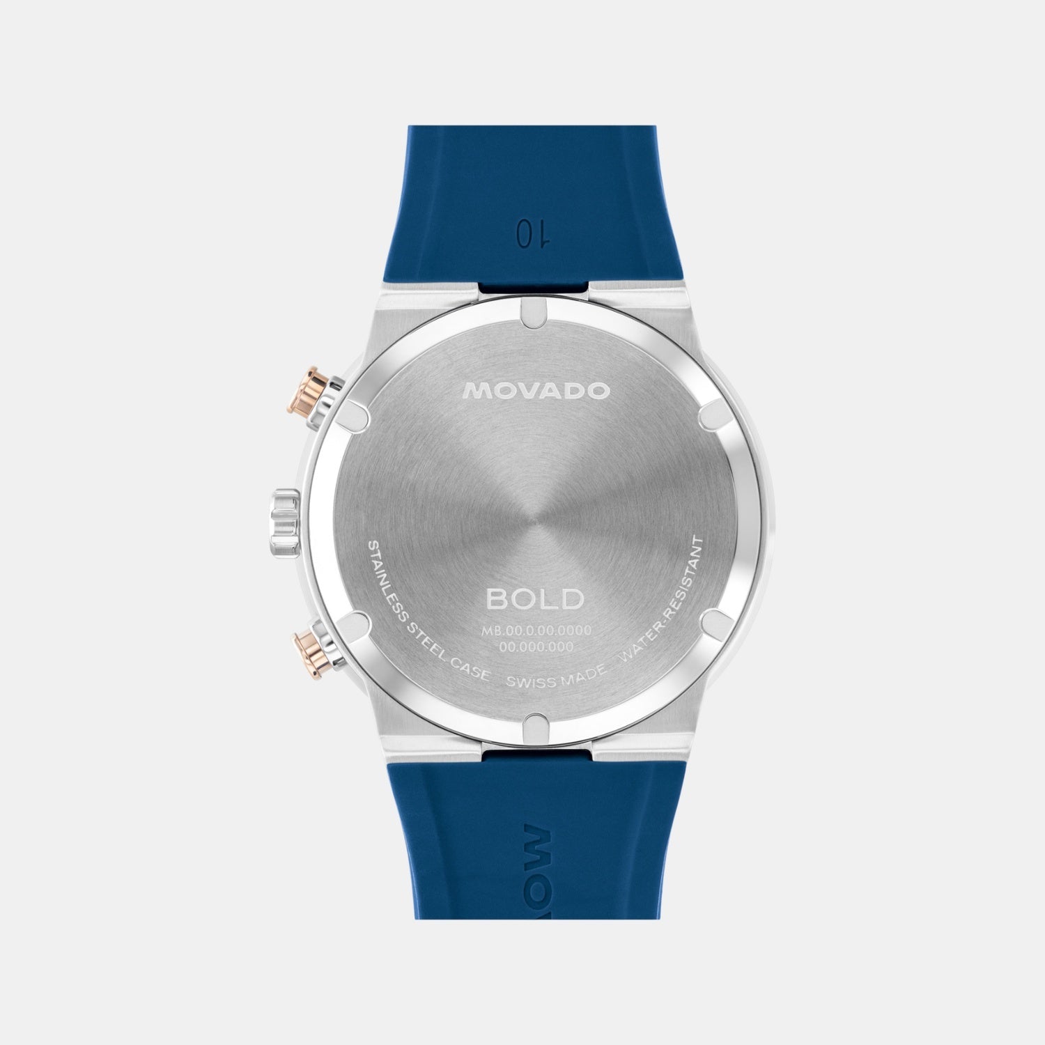 Bold Men Quartz Blue Dial Chronograph Silicone Watch 3601331