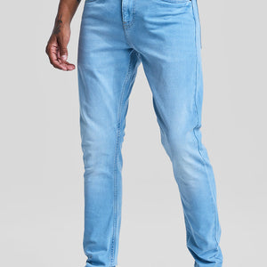 Light Blue Tapered Fit Jeans