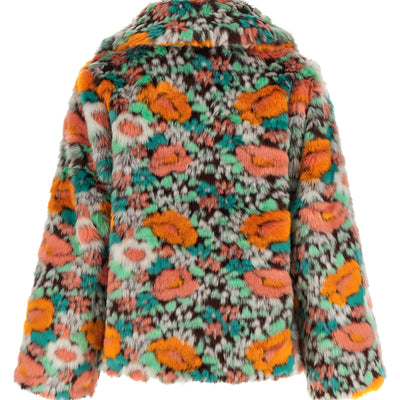 Farm Rio Faux Fur Floral Pattern
