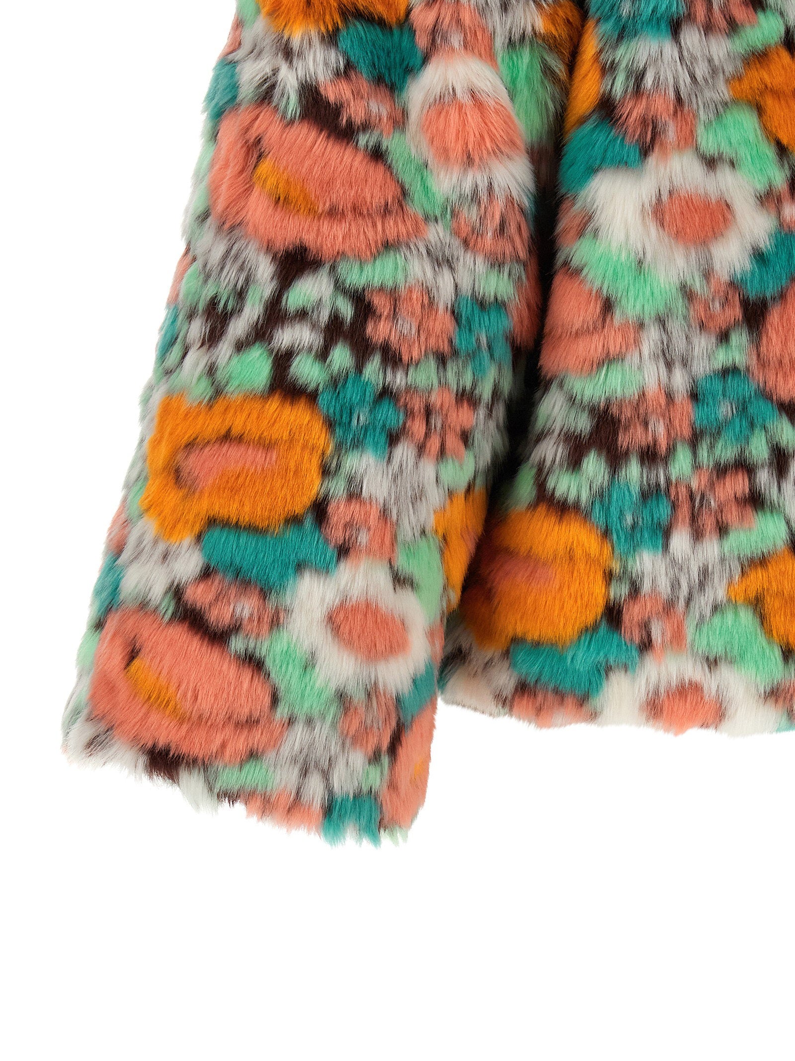 Farm Rio Faux Fur Floral Pattern