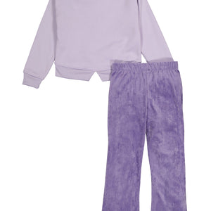 Girls Bebe Pullover Sweatshirt and Velour Pants