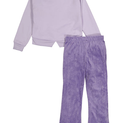 Girls Bebe Pullover Sweatshirt and Velour Pants