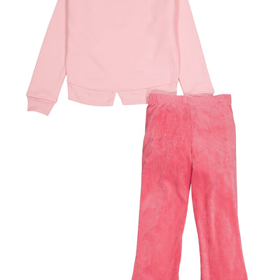 Girls Bebe Pullover Sweatshirt and Velour Pants