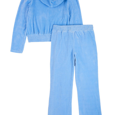 Girls Bebe Velour Sequin Pullover Hoodie and Pants