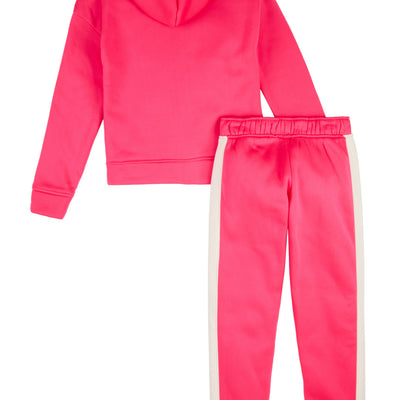 Girls Bebe Sequin Logo Zip Front Hoodie and Joggers