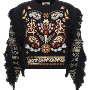Farm Rio Cornely Embroidery Sweater
