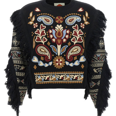 Farm Rio Cornely Embroidery Sweater