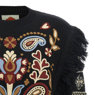 Farm Rio Cornely Embroidery Sweater