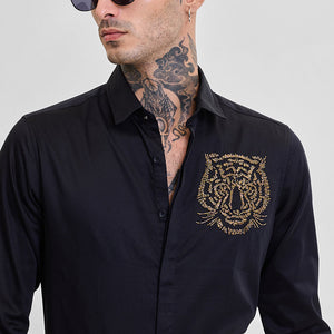 Black Embroidered Shirt
