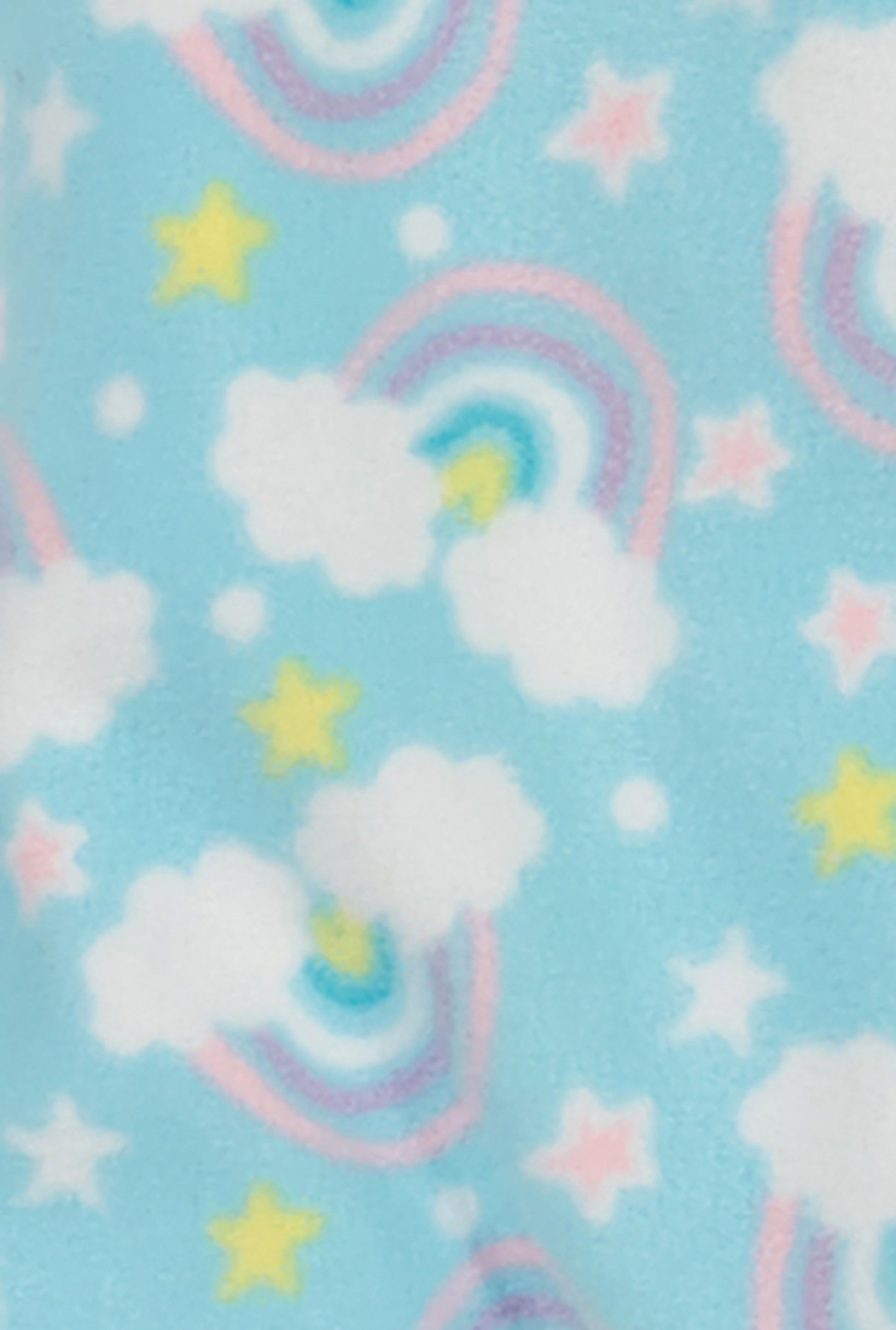 Girls Fleece Rainbow Print Footed Pajamas