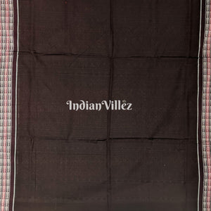 Orange Fish Border Odisha Ikat Sambalpuri Cotton Saree