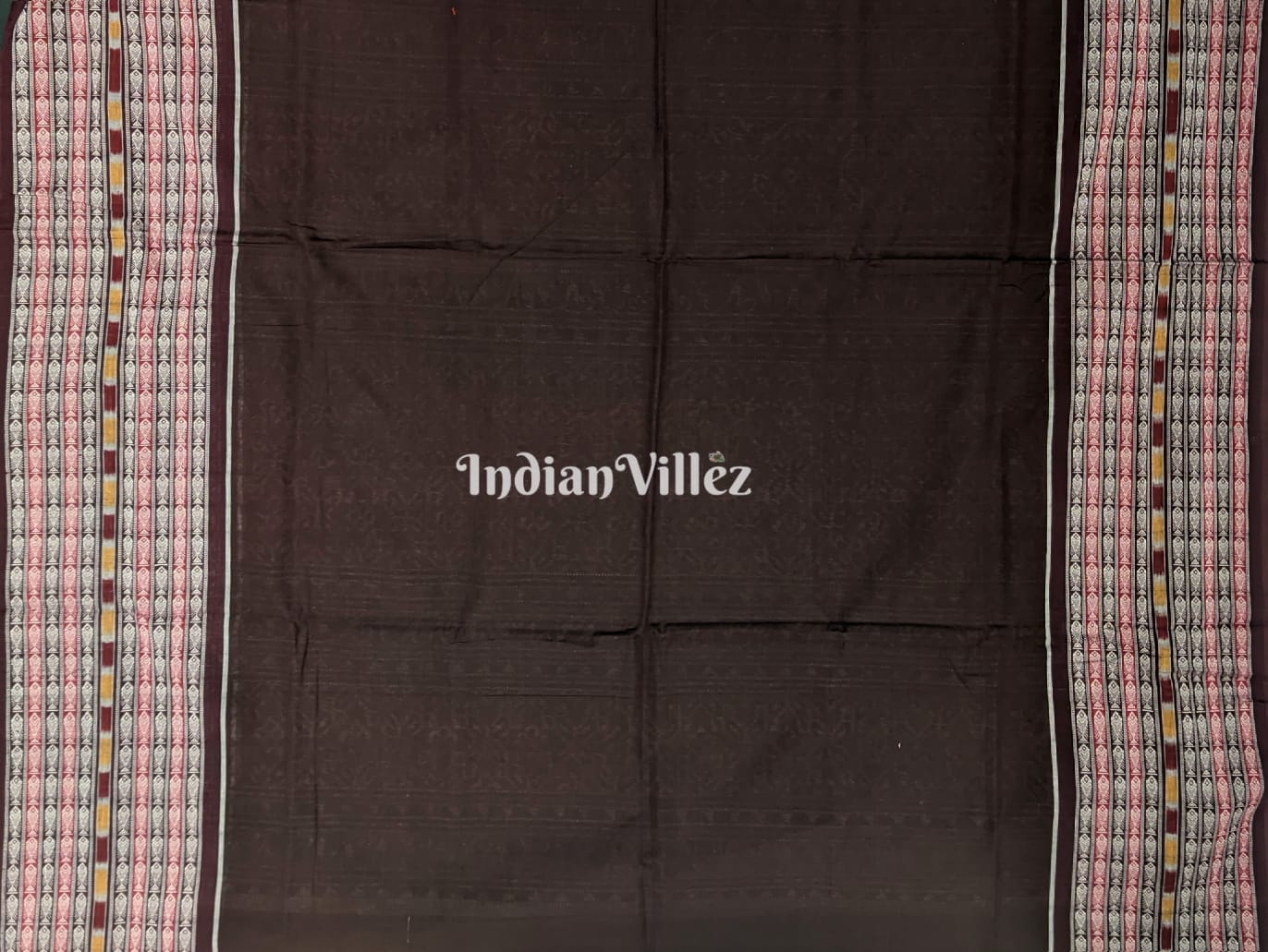 Orange Fish Border Odisha Ikat Sambalpuri Cotton Saree