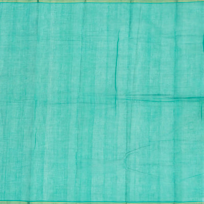 Cream Handloom Village Cotton Saree With Square Buttas