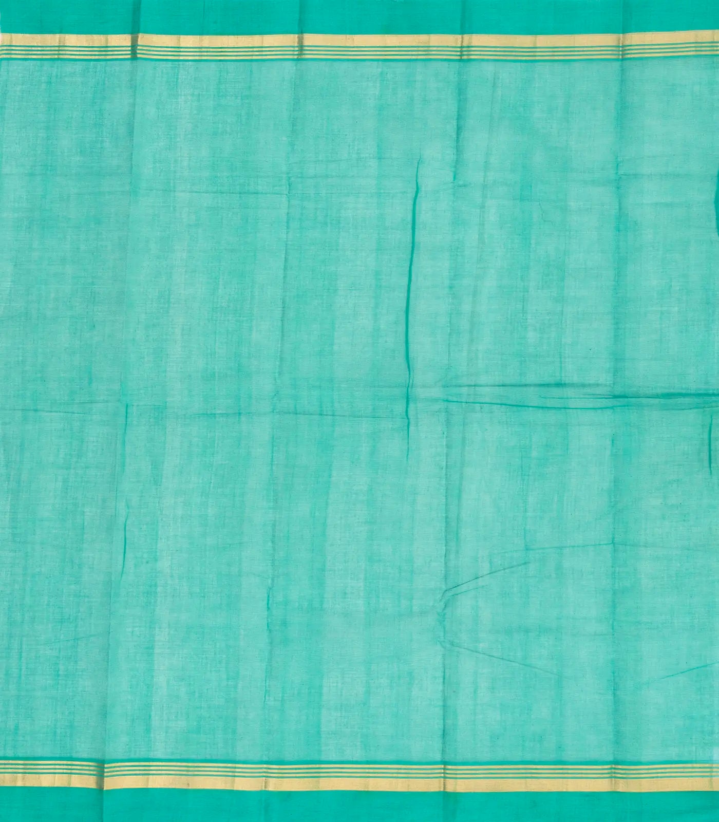 Cream Handloom Village Cotton Saree With Square Buttas